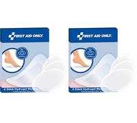 First Aid Only Hydrogel Blister Plaster 6 Pieces | Oval Plasters 43 x 68 mm, Transparent & Water-Repellent | Protects, Cools and Supports Healing | Flexible with Perfect fit | P-10070 (Pack of 2)