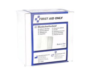 First Aid Only Plaster roll 5 Meters x 6 cm | Plaster Sold by The Meter in a Practical Dispenser Box | Cut-to-Size Wound plasters in a Value Pack | Skin-Friendly & Sensitive | P-10041
