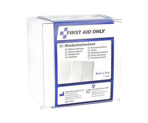 First Aid Only Plaster roll 5 Meters x 8 cm | Plaster Sold by The Meter in a Practical Dispenser Box | Cut-to-Size Wound plasters in a Value Pack | Skin-Friendly & Sensitive | P-10042