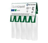 First Aid Only QuickLiquid Eye Wash Solution (5 x 20 ml) | Sterile 0.9% saline solution for emergency eye irrigation | Pack of 5, 20 ml sodium chloride eye wash bottles for first aid | P-44009 00