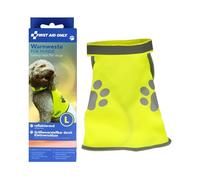First Aid Only Yellow Dog Safety Vest Size L | Slip-on design with Velcro closure | Neck circumference: 48-62 cm, chest circumference: 64-81 cm | 100% polyester, machine washable at 40°C | P-91915 00