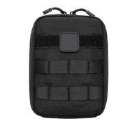 First Aid Pouch, Molle IFAK Trauma Pouch for Tactical Medical Use, 7.7 in / 19.5 cm Compact Emergency Trauma Bag, Black Polyester Car First Aid Pouch, Lightweight for Hiking, Climbing