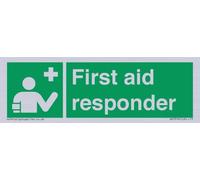 First aid responder Sign - 150x50mm - L15