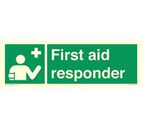 First aid responder Sign - 300x100mm - L31