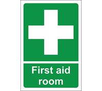 First aid room Safety sign - 1.2mm Rigid plastic 300mm x 200mm