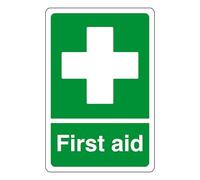 First aid - safety sign - AED sign, first aid stickers, first aid kit - High tack self-adhesive sticker (150mm x 100mm) Viewing Distance within 3m.