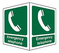 First Aid Sign Emergency Telephone Adhesive Plastic 20 x 15 cm