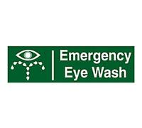 First Aid Sign Eye Wash Wall Mounted PVC (Polyvinyl Chloride) 30 x 10 cm