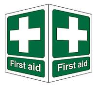 First Aid Sign First Aid Adhesive Acrylic 20 x 15 cm