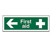 First Aid Sign First Aid Adhesive Vinyl 15 x 45 cm