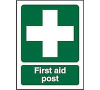 First Aid Sign First Aid Post Wall Mounted PVC (Polyvinyl Chloride) 15 x 20 cm