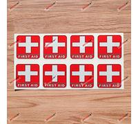 First Aid Symbol Cross Universal Red Decal Vinyl Sticker - 8 Pack Reflective, 5.1cm - Car Boat Laptop Case