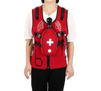 First Aid Training Vest with Choking Simulator, Red Emergency Response Training Kit with Accessories