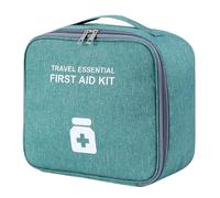 First Aid Travel Bag, Medical Kit Carrier, Pill Holder, Compact Organiser for Outdoor Hiking Trips, Waterproof Emergency Bag for Medical Storage, Camping Health Safety Essentials, Green2, see