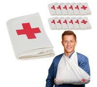 First Aid Triangular Bandage - Emergency Arm Sling, Fracture Splint & Wound Dressing Fixation Bandage, Clinic Survival Supplies for Home, School, Workplace, 12 Pcs