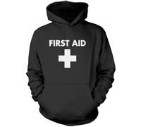 First Aid Unisex Hoodie - Black X-Large