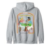 First Alien Autopsy Sarcastic Retro Funny Adult Humor Zip Hoodie