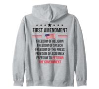 First Amendment Freedom of Speech Free Press 1st Amendment Zip Hoodie