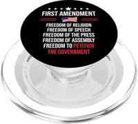 First Amendment Freedom of Speech US Democracy 1st Amendment PopSockets PopGrip for MagSafe