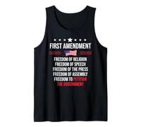 First Amendment Freedom of Speech US Democracy 1st Amendment Tank Top