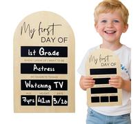 First and Last Day Memory Board, Portable Washable Chalkboard Signs, 7X11 Inch Reusable Back to School Blackboard Sign, for Photograph Kids Kindergarten Lasting Memories Classroom Students