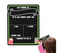 First and Last Day of School Board, First Day of School Sign | Back-to-School Wooden Board Duplex - Photo Sign, Educational Posters, Math Posters