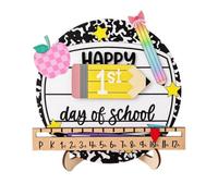 First And Last Day Of School Kindergarten Wooden Sign