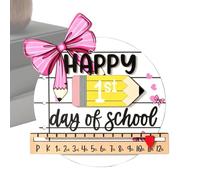 First and Last Day of School Sign Wood Reusable Erasable Elementary