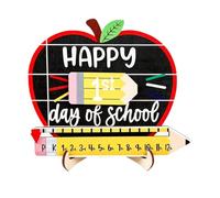 First and Last Day of School Sign Wood Writable Reusable Kindergarten