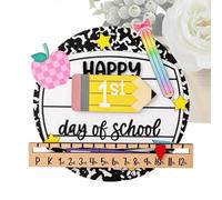 First and Last Day of School Sign Wooden Writable Reusable Elementary
