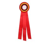 First and Second Place Rosette Ribbon Badge, Winner Medal Award Trophy with Exquisite Design, Blue Red Optional for Science Fairs Sporting Events School Competitions (Red)