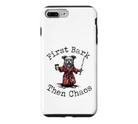 First Bark Then Chaos Funny Dog Coffee Sword Case for iPhone 7 Plus/8 Plus