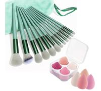 FIRST BEAUTY Foundation Makeup Brushes 13 Pcs Makeup Brush Set Premium Synthetic Foundation Brush Blending Face Powder Blush Concealers Eyeshadow Brush Make Up Brushes Set Carry Bag With 4 Pcs Beauty