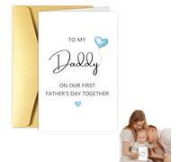 First Birthday As Daddy Card,First Father's Day Card for New Dads & Expecting Fathers - 1 Card + Envelope - 5.3" x 8.1" - Vibrant, Durable, Thoughtful Gift Idea for New Dads