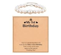 First Birthday Pearl Bracelet For 1 Year Old Granddaughter Niece Happy 1st Birthday Jewelry Wonderful 1st Birthday Adjustable Bracelet For Elegant Jewelry for Women