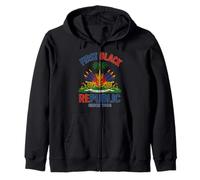 First Black Republic Since 1804 Haiti Haitian Flag Zip Hoodie