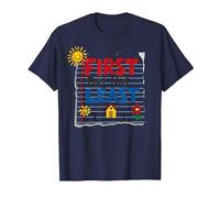 First But Not Least Cheerful Family Home Notebook Art T-Shirt, Men, Navy, 4XL