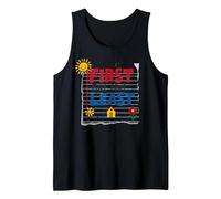 First But Not Least Cheerful Family Home Notebook Art Tank Top, Men, Black, XXL