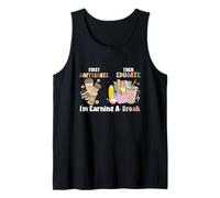 First Caffeinate Then Educate I'm Earning A Break Teacher Tank Top