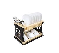 FIRST CHOICE KAYA Dish Drainer Rack - 2 Tier Plastic Dish Drying Rack with Large Capacity Cutlery Utensils Holder Stand Essential Kitchen Drainers for Organized Dishes sold by KAYA LTD