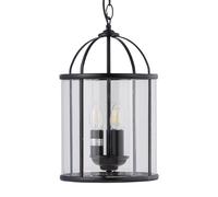 First Choice Lighting Alicia - Black 3 Light Lantern Style Pendant First Choice Lighting Black