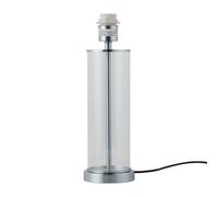 First Choice Lighting Aura - Chrome with Glass Column Table Lamp Base in Silver First Choice Lighting Silver