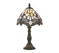 First Choice Lighting Basil - Tiffany Dragon Fly 36cm Table Lamp in Bronze First Choice Lighting Bronze