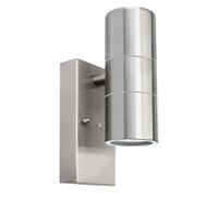 First Choice Lighting Blaze - Marine Grade Stainless Steel Dusk Dawn Sensor Wall Light in Silver First Choice Lighting Silver