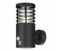 First Choice Lighting Bloom - Black Ip44 Outdoor Motion Sensor Wall Light