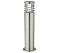 First Choice Lighting Bloom - Brushed Stainless Steel Outdoor Post Light in Silver First Choice Lighting Silver
