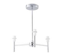 First Choice Lighting Brea - Chrome 3 Arm Semi Flush Fitting Only