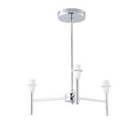 First Choice Lighting Brea - Chrome 3 Arm Semi Flush Fitting Only in Silver First Choice Lighting Silver