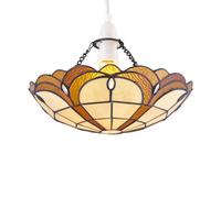 Bridgeton - Tiffany Coloured Glass Uplighter Easy Fit Pendant Shade