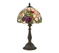 First Choice Lighting Burton - Tiffany Floral 47cm Table Lamp in Bronze First Choice Lighting Bronze